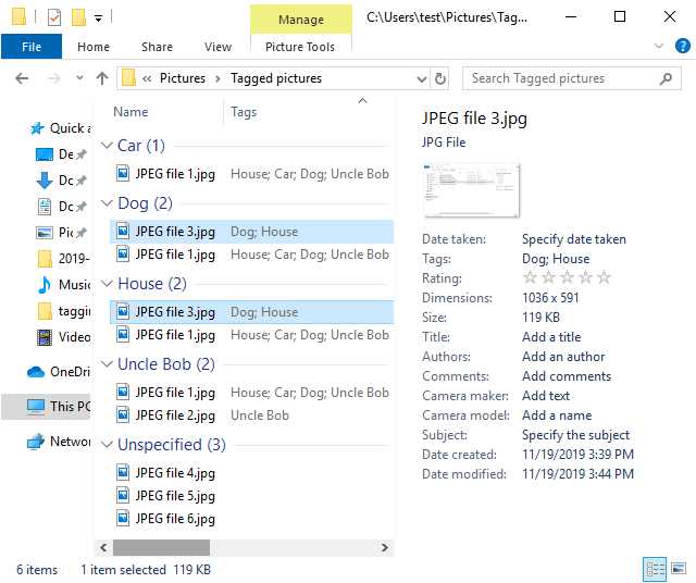 Tagging Files With Windows 10